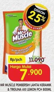 Promo Harga MR MUSCLE Keramik Floor Cleaner Lemon 800 ml - Superindo