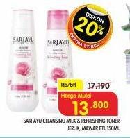 Promo Harga SARIAYU Cleansing Milk Jeruk, Mawar 150 ml - Superindo