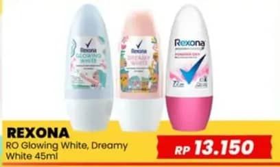 Promo Harga Rexona Deo Roll On Glowing White, Dreamy White 40 ml - Yogya