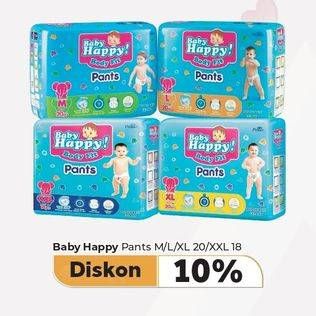 Promo Harga Baby Happy Body Fit Pants XL20, XXL18, M20, L20 18 pcs - Carrefour