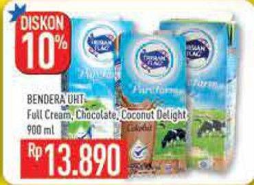 Promo Harga FRISIAN FLAG Susu UHT Purefarm Full Cream, Chocolate, Coconut Delight 900 ml - Hypermart