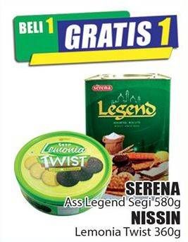 Promo Harga SERENA Ass Legend Segi 580 g/NISSIN Lemonia Twist 360 g  - Hari Hari