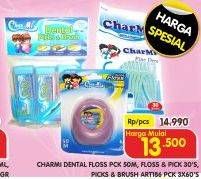 Promo Harga Charmi Dental Floss/Charmi Dental Floss & Pick/Charmi Dental Pick & Brush  - Superindo