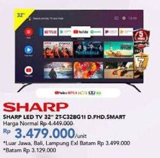 Promo Harga SHARP 2T-C32BG1 | LED TV 32 inch  - Carrefour