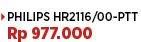 Promo Harga Philips HR2116 Blender 2L  - COURTS