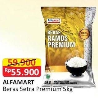 Promo Harga Alfamart Beras Setra Ramos Premium 5000 gr - Alfamart