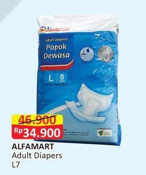 Promo Harga Alfamart Adult Diapers L7 7 pcs - Alfamart