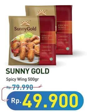 Promo Harga Sunny Gold Chicken Wings Spicy 500 gr - Hypermart