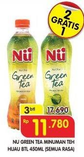 Promo Harga NU Green Tea All Variants per 3 botol 450 ml - Superindo