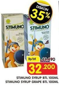 Promo Harga STIMUNO Restores Immunes Syrup Original, Grape 100 ml - Superindo