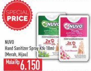 Promo Harga Nuvo Hand Sanitizer Kotak Spray 18 ml - Hypermart