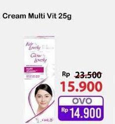 Promo Harga Glow & Lovely (fair & Lovely) Multivitamin Cream 25 gr - Alfamart