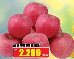 Promo Harga Apel Fuji Super RRT per 100 gr - Hari Hari