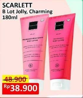 Promo Harga Scarlett Fragrance Brightening Body Lotion Jolly, Charming 180 ml - Alfamart