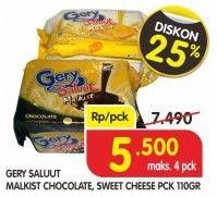 Promo Harga GERY Malkist Coklat, Sweet Cheese 110 gr - Superindo