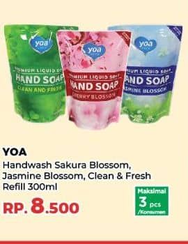 Promo Harga YOA Hand Soap Sakura Blossom, Jasmine Blossom, Clean Fresh 300 ml - Yogya