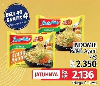 Promo Harga INDOMIE Mi Kuah Kaldu Ayam 65 gr - LotteMart