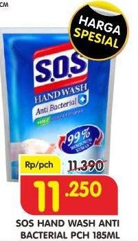 Promo Harga SOS Hand Soap Anti Bacterial 185 ml - Superindo
