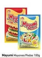 Promo Harga MAYUMI Mayonnaise Original, Pedas 100 gr - Carrefour