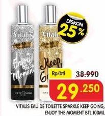 Promo Harga Vitalis Eau De Toilette Sparkle Keep Going, Enjoy The Moment 100 ml - Superindo
