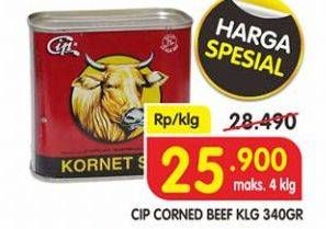 Promo Harga CIP Corned Beef 340 gr - Superindo