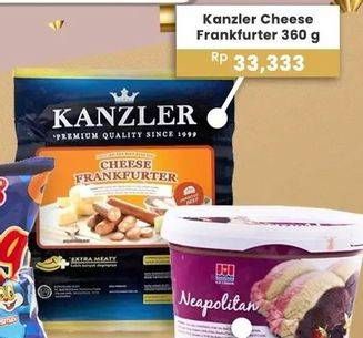 Promo Harga Kanzler Frankfurter Cheese 360 gr - Carrefour