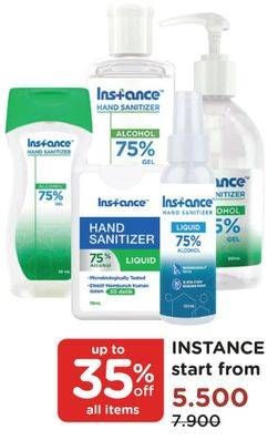 Promo Harga INSTANCE Hand Sanitizer Liquid Spray All Variants  - Watsons