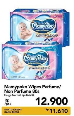 Promo Harga MAMY POKO Baby Wipes Perfumed, Non Perfumed 80 pcs - Carrefour