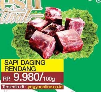 Promo Harga Daging Rendang Sapi Sapi per 100 gr - Yogya