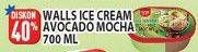Promo Harga WALLS Ice Cream Avocado Choco Mocha 700 ml - Hypermart
