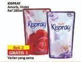 Promo Harga Kispray Pelicin Pakaian Amoris, Violet 300 ml - Alfamart