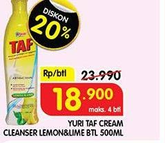 Promo Harga Yuri TAF Cream Cleanser Lemon Lime 500 ml - Superindo