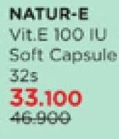 Natur-e Daily Nourishing 100IU 32 pcs Diskon 29%, Harga Promo Rp33.100, Harga Normal Rp46.900