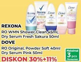 Dove/Rexona Deo Roll/Dry Serum