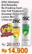 Promo Harga ZINC Shampoo Refreshing Cool, Hair Fall, Active Fresh 170 ml - Indomaret