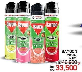 Promo Harga Baygon Insektisida Spray 600 ml - LotteMart