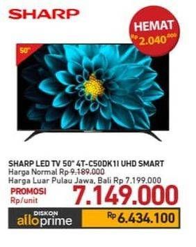 Promo Harga Sharp 4T-C50DK1I 4K Ultra-HDR Android TV with Google Assistant  - Carrefour
