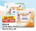 Promo Harga Goon Smile Baby Ekonomis Pants M30, L26 26 pcs - Alfamart