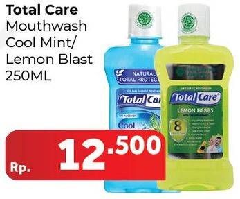 Promo Harga TOTAL CARE Mouthwash Cool Mint, Lemon Blast 250 ml - Carrefour