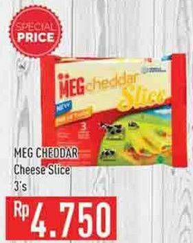 Promo Harga MEG Cheddar Slice 3 pcs - Hypermart