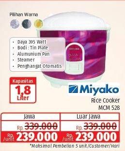 Promo Harga Miyako MCM 528 | Magic Com 1800 ml - Lotte Grosir