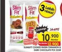 Promo Harga Slim & Fit Cookies Raisin Cinnamon, Dark Chocolate 22 gr - Superindo