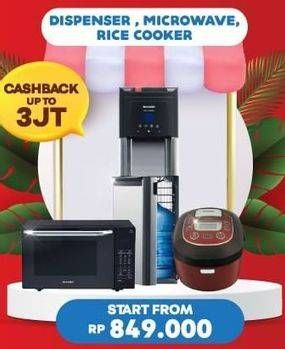 Promo Harga SHARP Dispenser, Microwave, Rice Cooker  - Electronic City