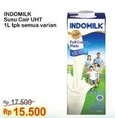 Promo Harga Indomilk Susu UHT Full Cream Plain 1000 ml - Indomaret