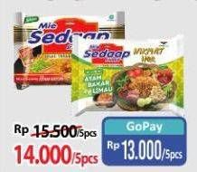 Promo Harga Sedaap Mie Goreng Ayam Krispi, Ayam Bakar Pedas Limau, Salero Padang 86 gr - Alfamart