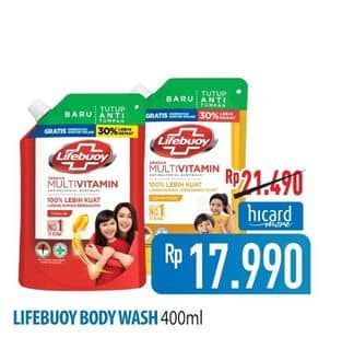 Promo Harga Lifebuoy Body Wash 400 ml - Hypermart