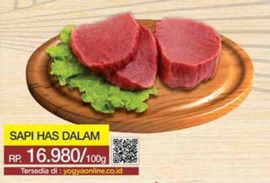 Promo Harga Daging Has Dalam (Tenderloin) per 100 gr - Yogya