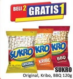 Promo Harga DUA KELINCI Kacang Sukro Original, Kribo, BBQ 120 gr - Hari Hari