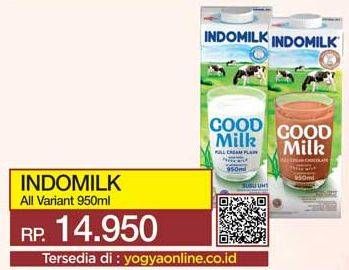 Promo Harga INDOMILK Susu UHT All Variants 950 ml - Yogya