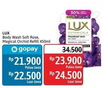 Promo Harga LUX Botanicals Body Wash Magical Orchid, Soft Rose 450 ml - Alfamidi